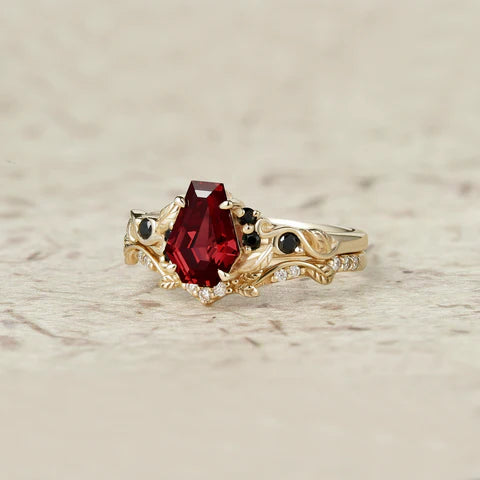 A red diamond ring