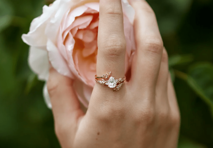 Nature-Inspired Engagement Rings: Aphrodite, Flora & Whispering Leaves - GemsMagic