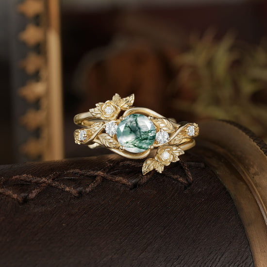Rose Blossom: Opal Ring Set with Amethyst | Talia