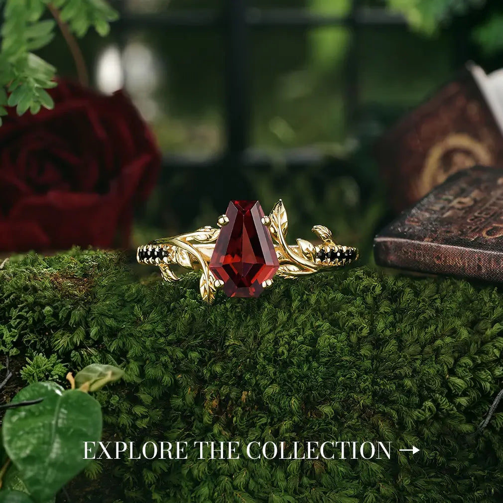Coffin Cut Gothic Rings