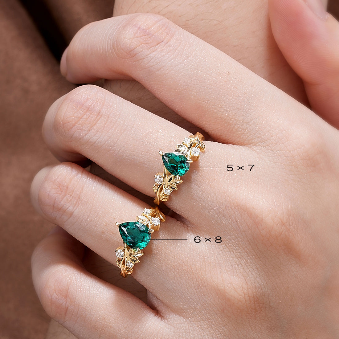 emerald band ring