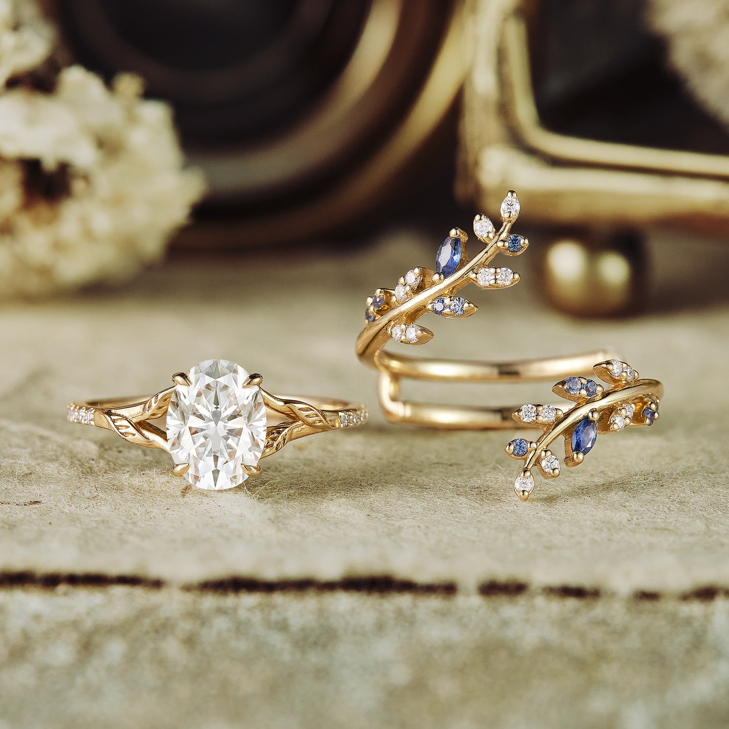 Diamond Wedding Ring 0.82 Ct Real Lab Created Oval Cut 14K Yellow Gold  Sizes 7 8 | eBay