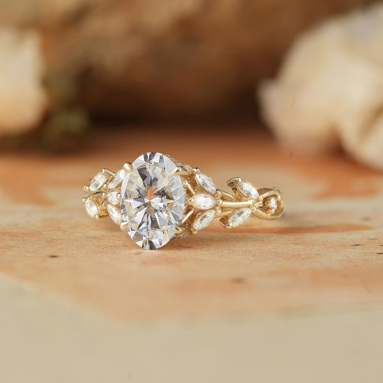 Oval Moissanite Engagement Ring-Calista
