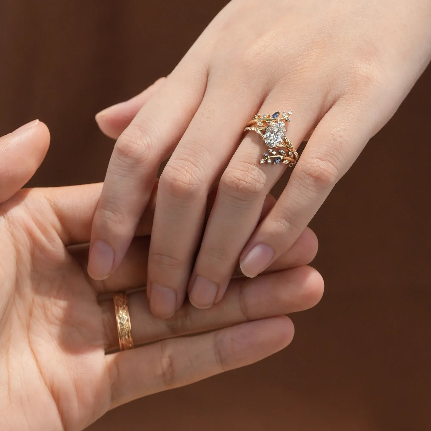 Aphrodite's Enchanted Vine | Nature Inspired Couple Ring - GemsMagic