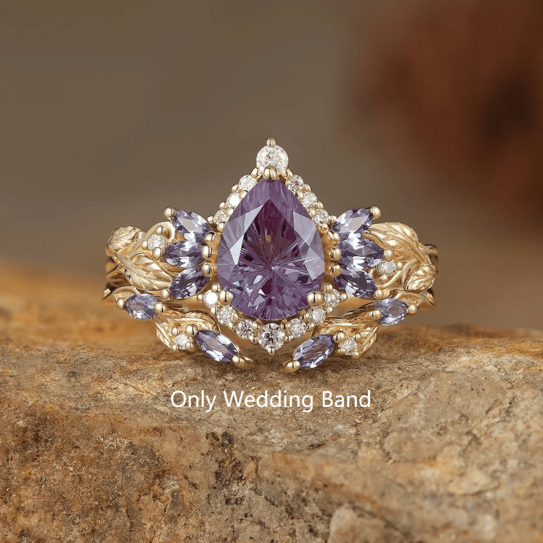 Custom Alexandrite Wedding Band For Samantha King - GemsMagic