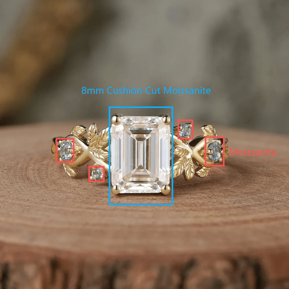 Custom Cushion Cut Moissanite Engagement Ring For Colin Horan - GemsMagic