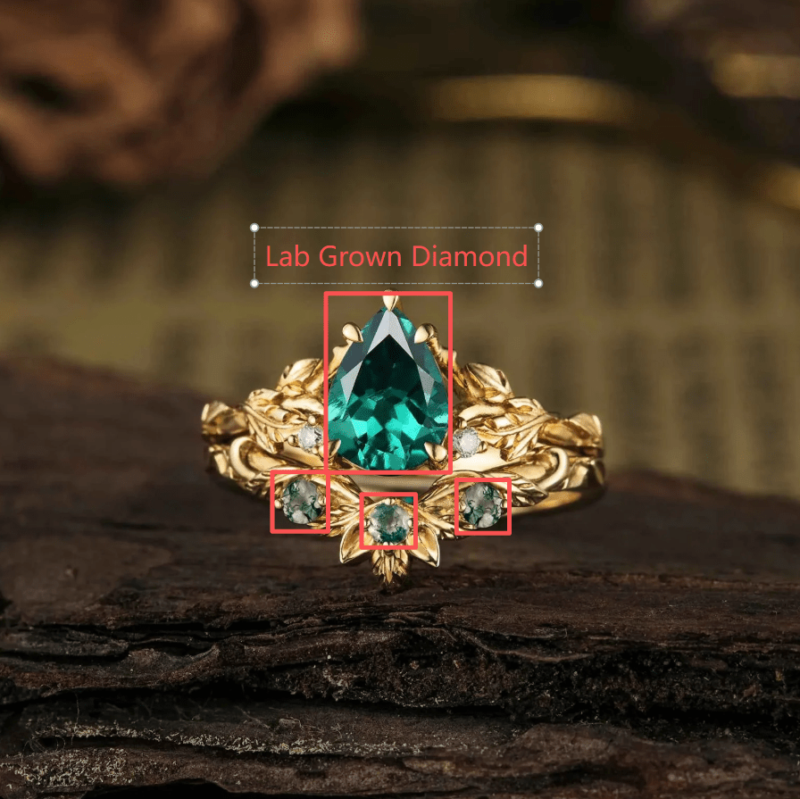Custom Lab - Grown Diamond Bridal Ring Set For Alexander Poitras - GemsMagic