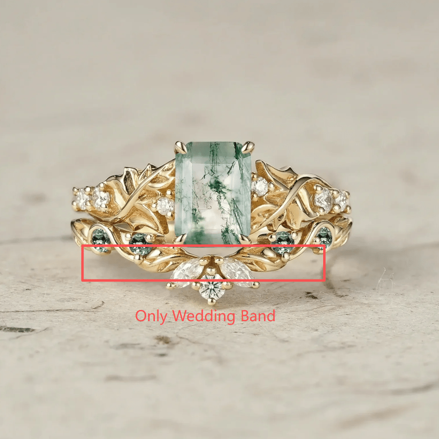Custom Moissanite Wedding Rings For Justine Moussy - GemsMagic