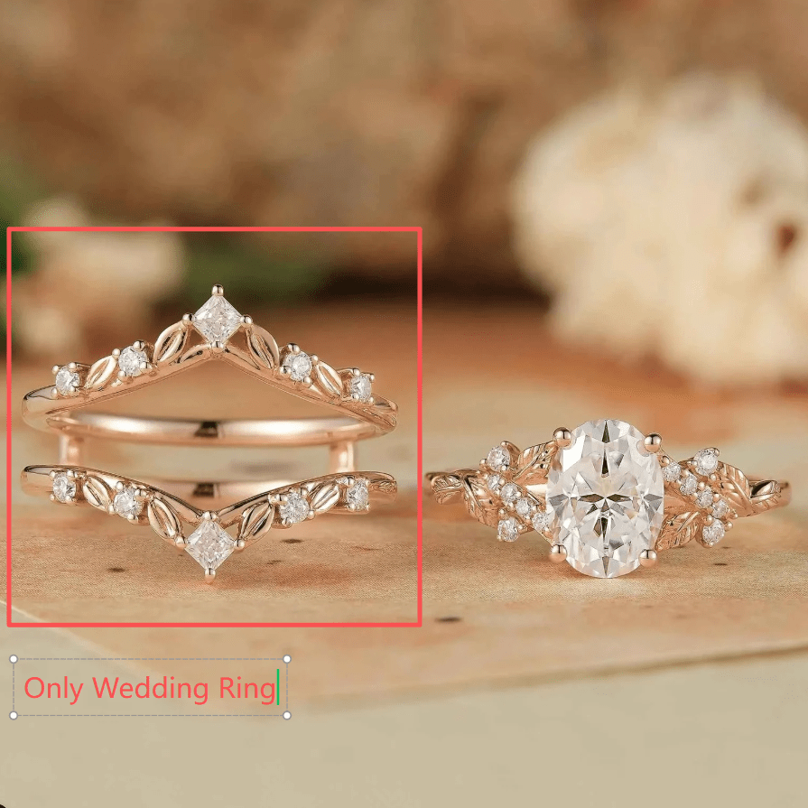 Custom Natural Diamond Wedding Ring Enhancer For Claudia Nowakowski - GemsMagic