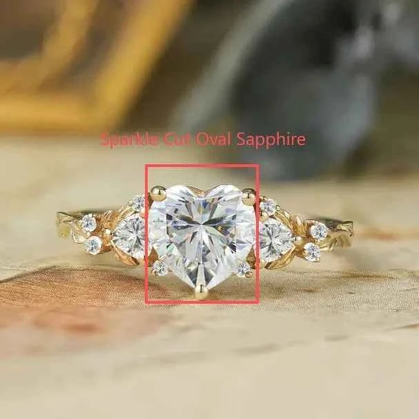 Custom Sparkle Cut Sapphire Engagement Ring For Jessica Evoy - GemsMagic