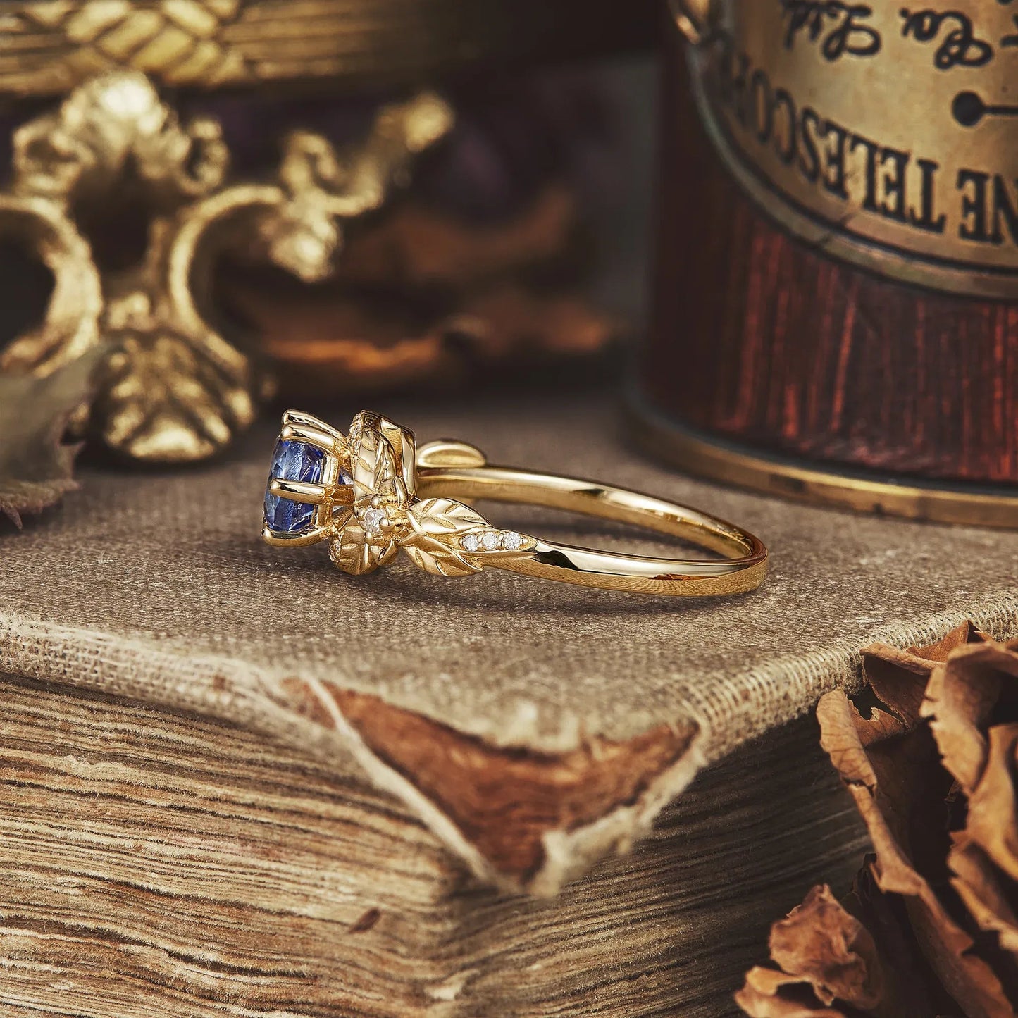 Moissanite Band Design Engagement Ring - Mila - GemsMagic