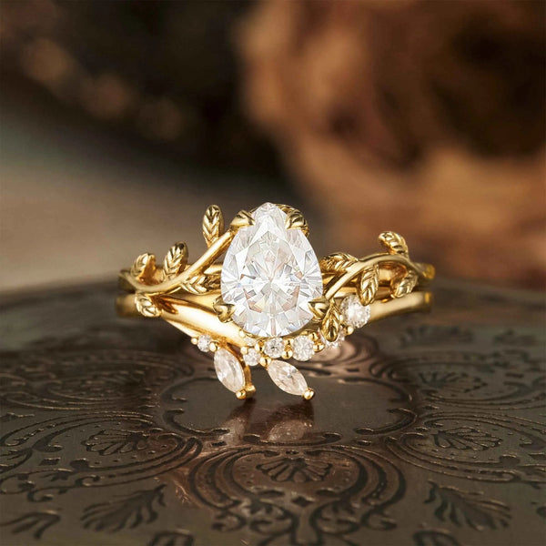 Promise Moissanite Engagement Ring Set 2pcs - GemsMagic