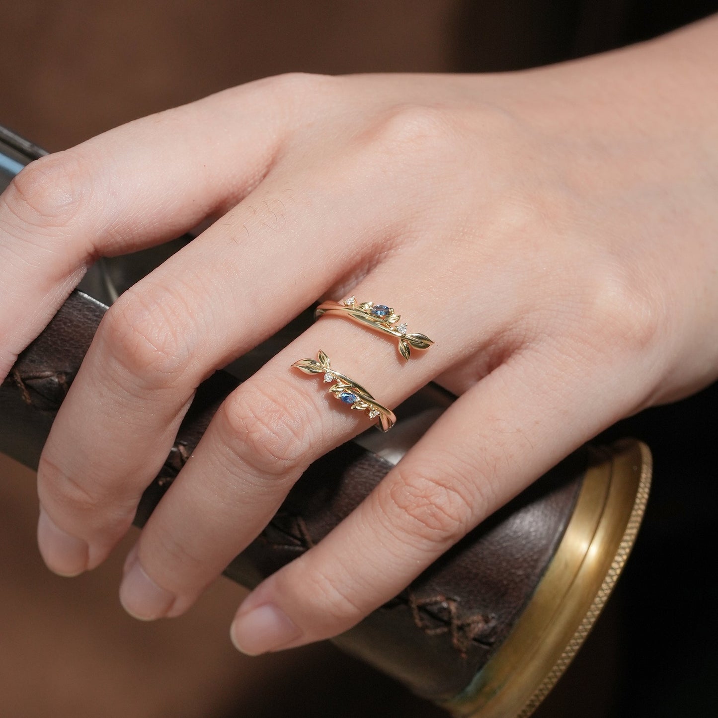 Sapphire Enhancer Wedding Band - Elodie - GemsMagic