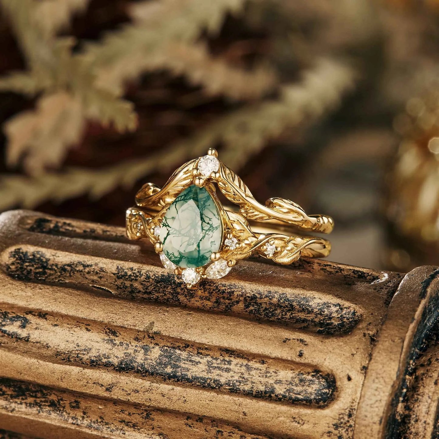 Sweet Potato Vine Inspired Ring Set 2pcs - GemsMagic - GemsMagic