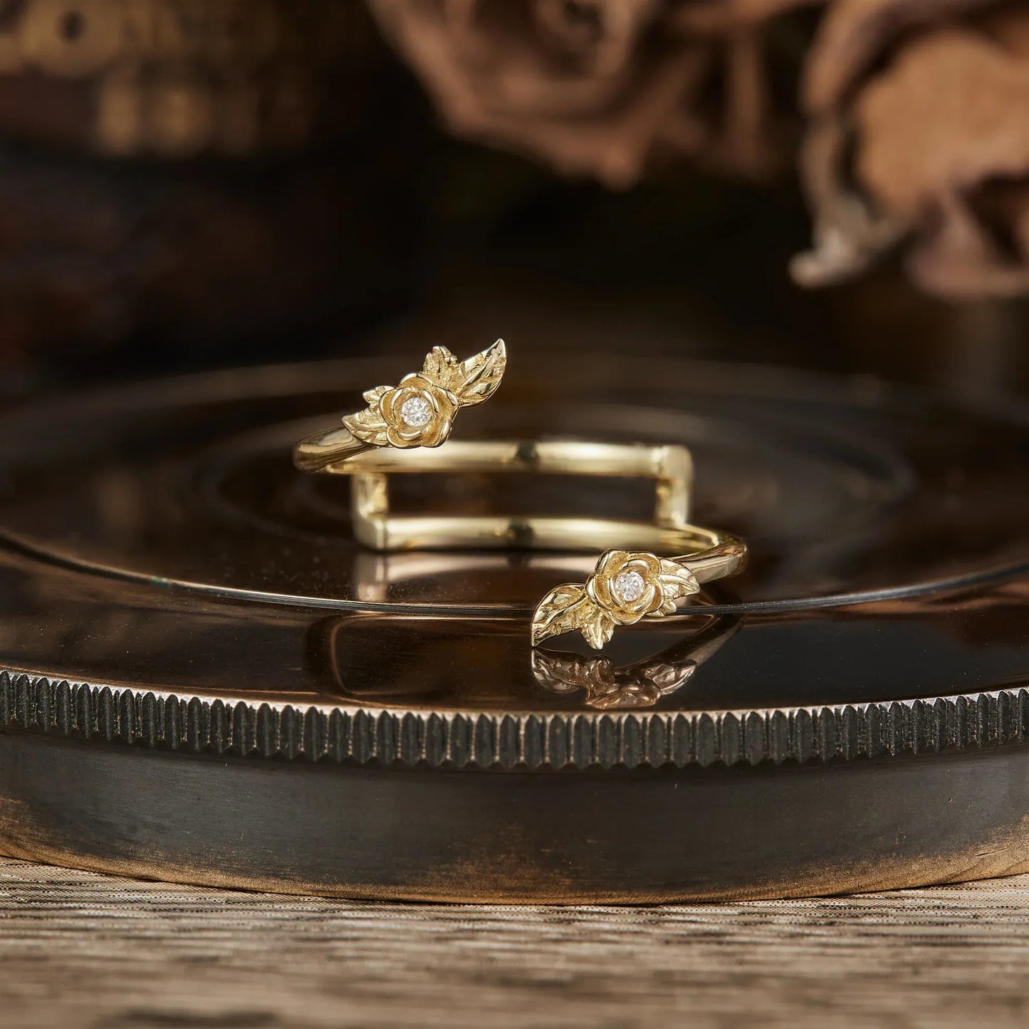 Wedding Rings Adorned with Nature's Floral Elegance - GemsMagic