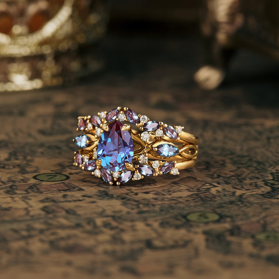 GemsMagic Exclusive Ring Set for Alexandrite Lovers