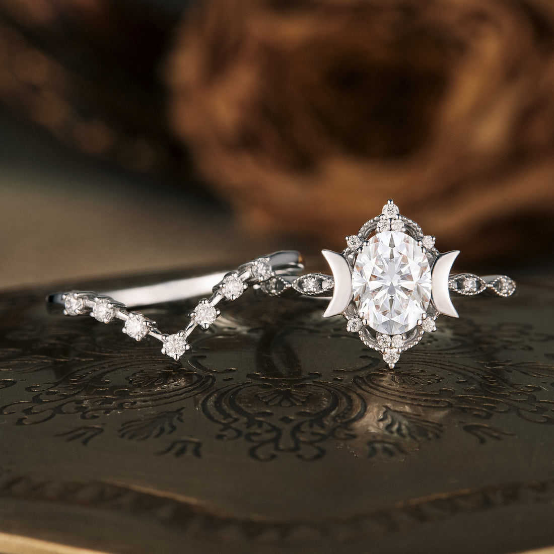 moon inspired engagement ring